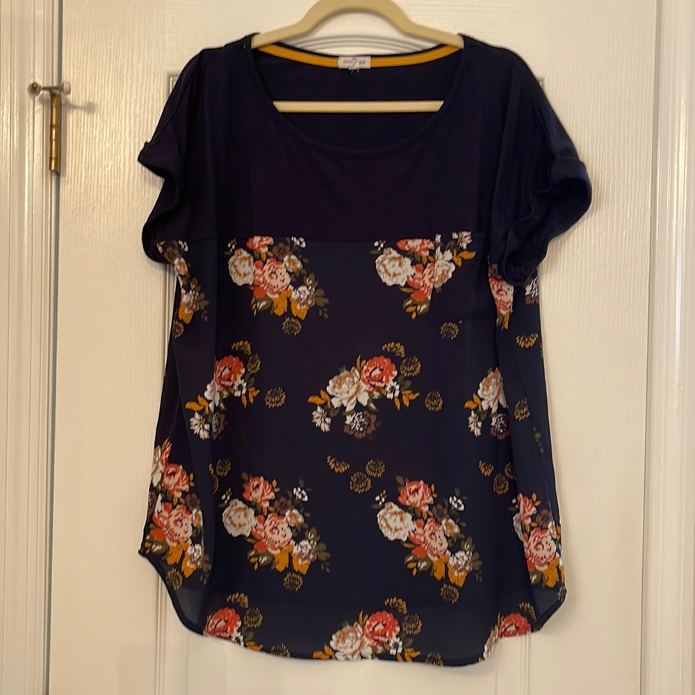 Mason & Belle Kinglake Mixed Material Top from StitchFix